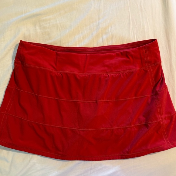 lululemon athletica Pace Mid-Rise Long Red Skirt - Picture 1 of 3